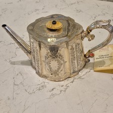 Teiera Sheffield silverplate inglese antico originale Vittoriano 800' Sale -50%