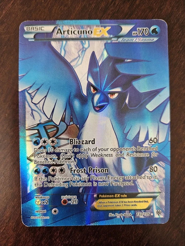 Articuno EX Team Plasma Full Art 132/135 Plasma Storm Holo Pokemon Card - Image 2 of 4