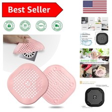 Durable Silicone Drain Protector - 2 Pack Hair Stopper for Kitchen  Bathroom