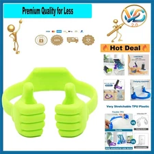 Universal Green Cell Phone Stand Holder Flexible Adjustable for Phones & Tablets