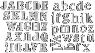 Metal Capital 26 Alphabet Cutting Dies, Lowercase 26 Letters Alphabet Die Cuts f