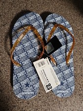 Dallas Cowboys Logo Flip Flop Sandals Ladies Large New NWT