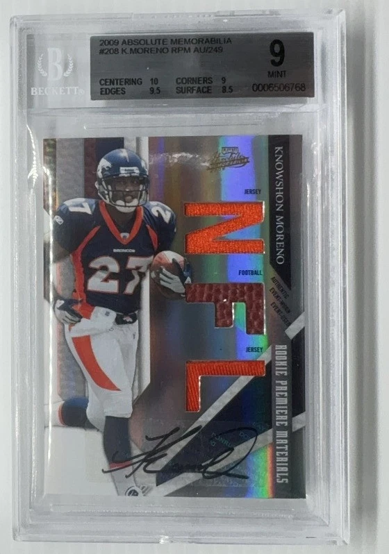 Knowshon Moreno Playoff Absolute Memorabilia #208 Rookie Premiere Material Autograph