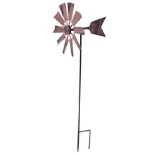Outdoor Yard Windmill Wrought Iron Metal Windmill Metal Wind Spinner Wind Scu...