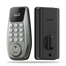 C100 Keyless Entry Door Lock Keypad Smart Deadbolt Auto Lock IP54 Nickel