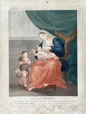 Die Heilige Jungfrau, Farbradierung, 19. Jh.