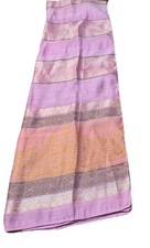 Scarf Pink And Gold 100 Silk Made In India
