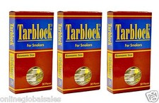 TARBLOCK Cigarette Filter Tips 3 Pack 90 filters  Free Shipping  4 HOLES 