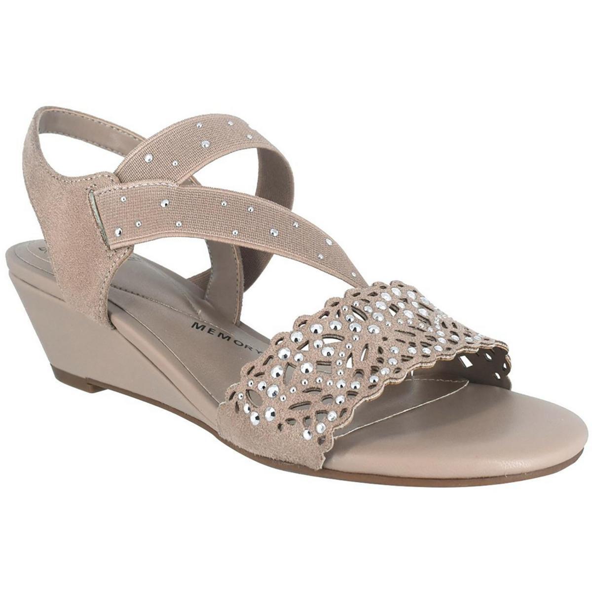 Женские босоножки на танкетке Impo из нейлона GISELA темно-серого цвета, размер 7,5 (B, M), BHFO 3396