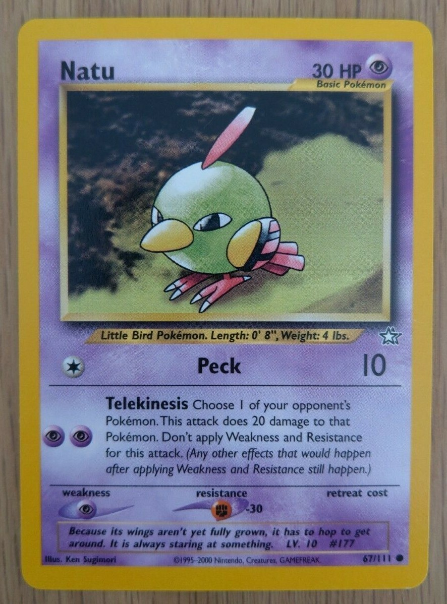 Natu - Neo Genesis Set - 67/111 - Common Pokémon Card
