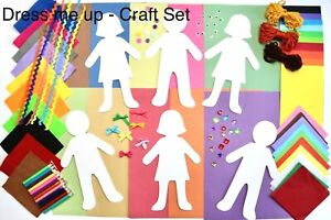 Childrens Art Material Set Dress Me Up Kids Creative Crafting Supplies Activity Ebay