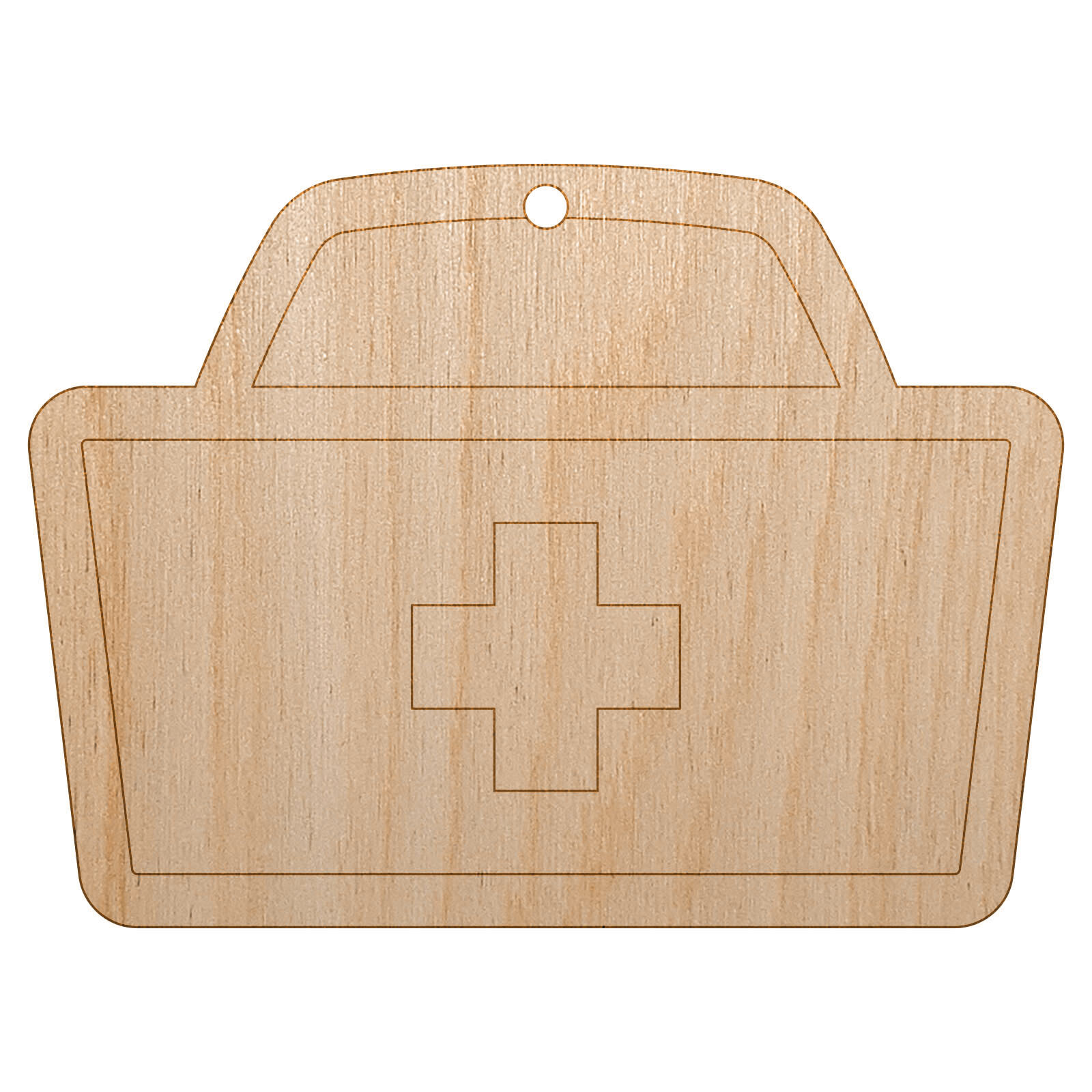Nurse Cap Hat Unfinished Craft Wood Holiday Christmas Tree DIY Ornament