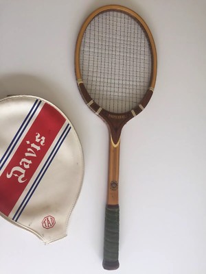 Raquette de tennis vintage VICTOR DAVIS IMPERIAL, fabriquée aux États