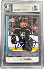 OSCAR FANTENBERG SIGNED 2017/18 UPPER DECK YOUNG GUNS RC CARD #479 BECKETT BAS 