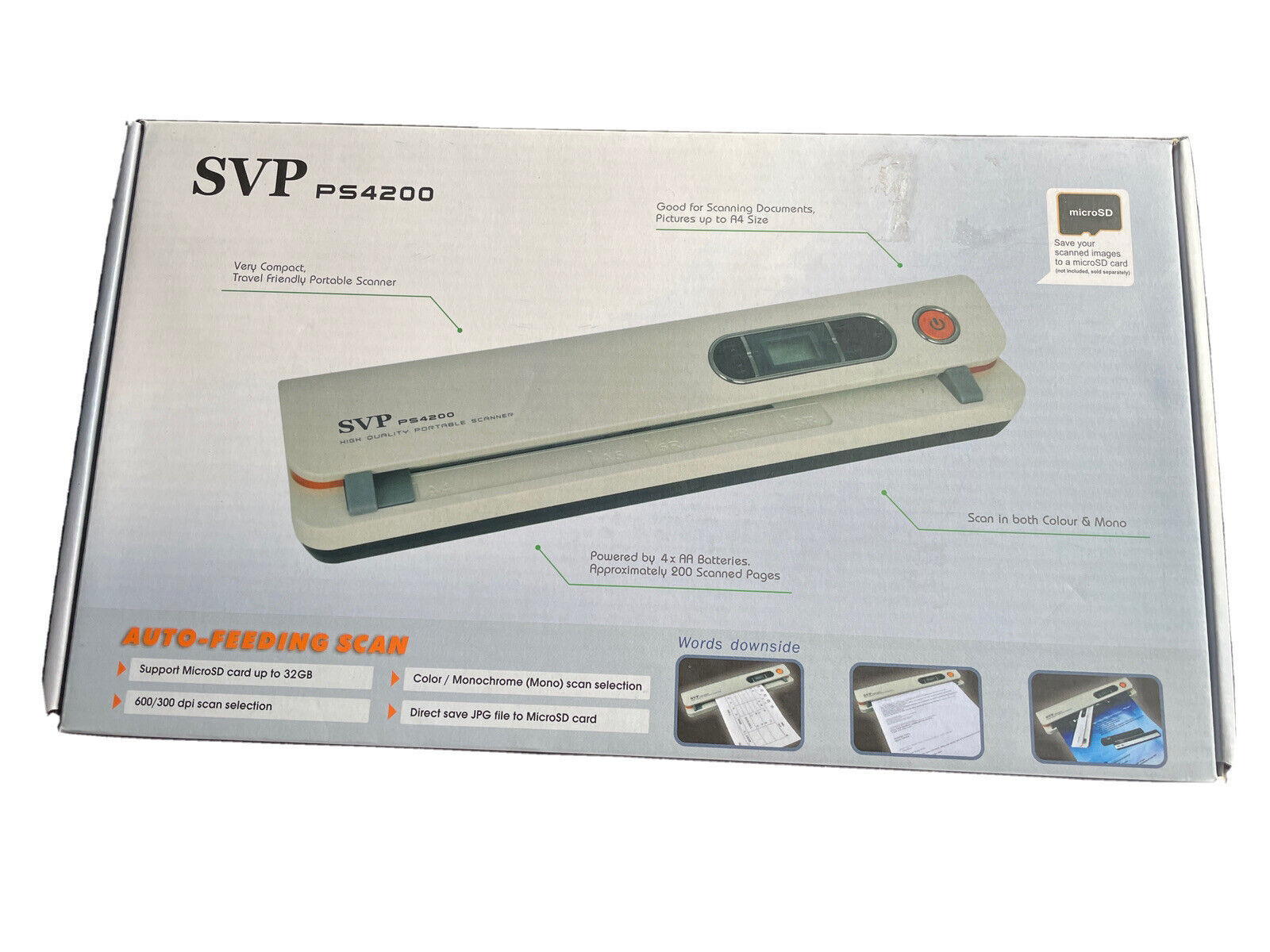 SVP PS4200 3-in-1 A4 Size Paper/Photo Scanner NIB Open Box Free shipping.