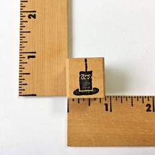 Savvy Rubber Stamp - Tiny Solid Birthday Cake - NEW