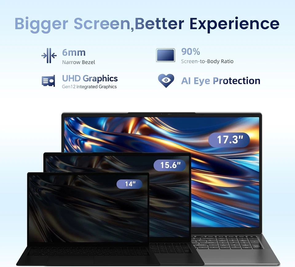 TECLAST F17Plus Laptop 17,3" Notebook – Intel N95 | 16GB RAM | 512GB SSD | Win11 - Bild 3 von 4