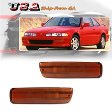 2x Amber Front Corner Signal Lights For 92-93 Acura Integra Rs Gs Ls Gsr