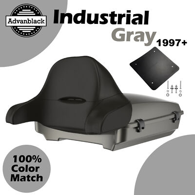 For Harley/Softail 97+ INDUSTRIAL GRAY Razor Tour Trunk Pack Pad Wrap Around