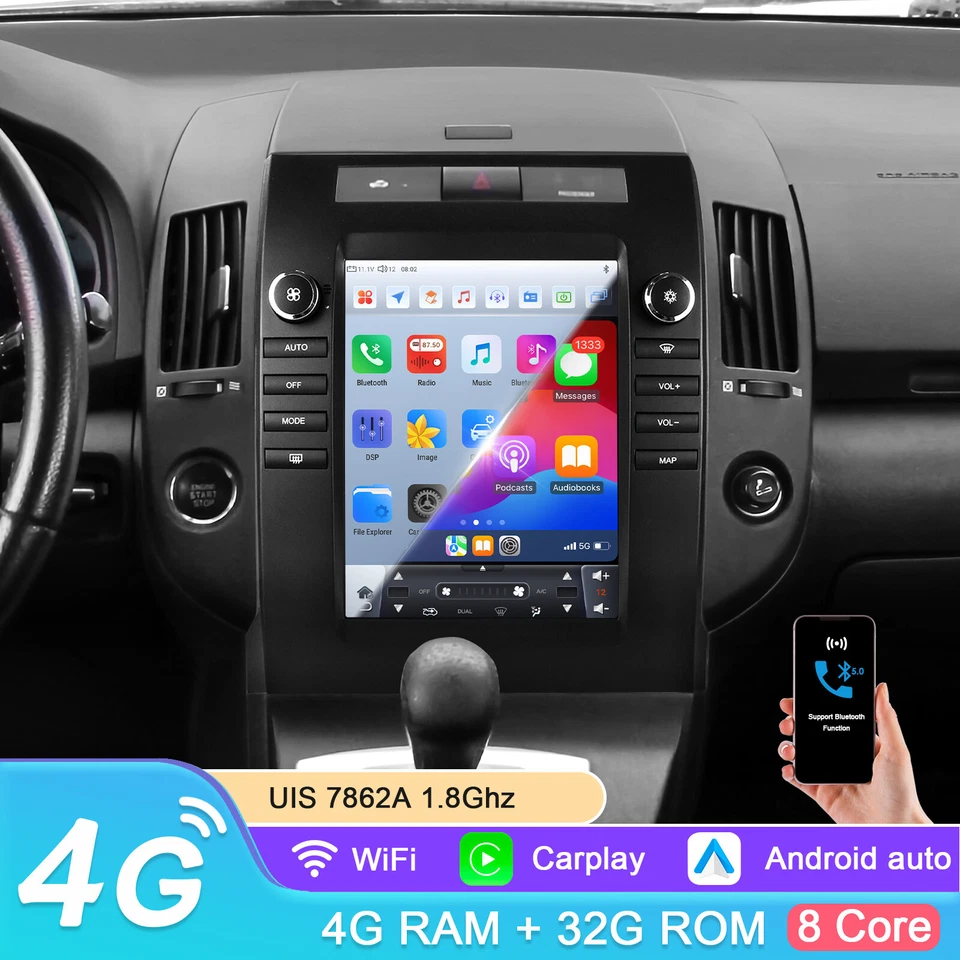 Autoradio 8-Kern Für Toyota Corolla Verso 2004-2009 Carplay Android 13 GPS Radio