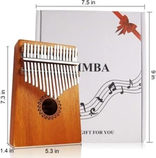 Kalimba 17 Keys, FLSEPAMB Thumb Piano with Learning Package