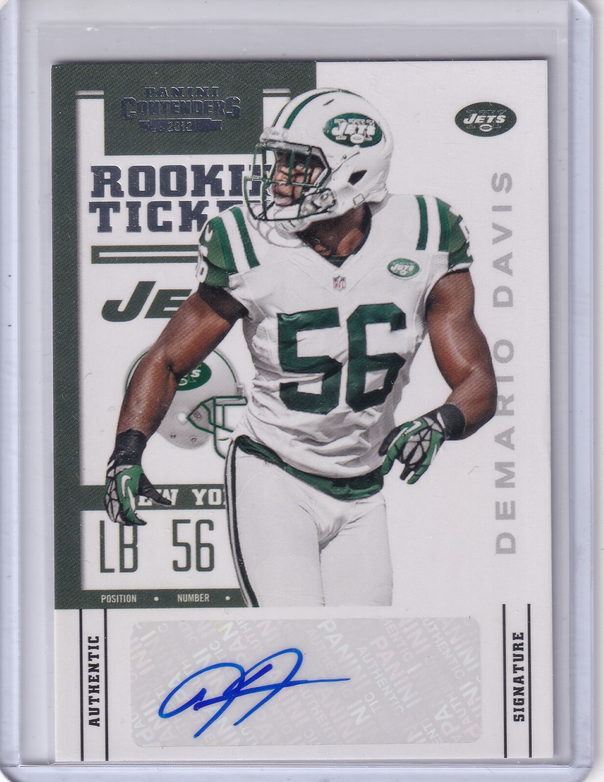 Demario Davis 2012 Panini Contenders Rookie Ticket Rc Auto