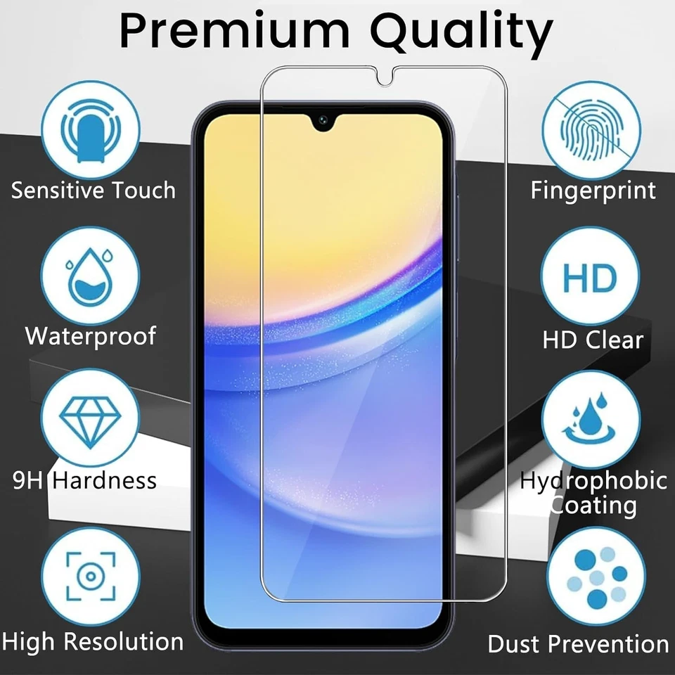 For Samsung Galaxy A15 5G Case Phone Cover Shockproof + Tempered Glass Protector - Image 2 of 4