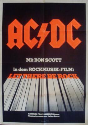 German Rocks Poster LET THERE BE ROCK German A1 movie poster 1980 AC DC BON SCOTT ANGUS ...