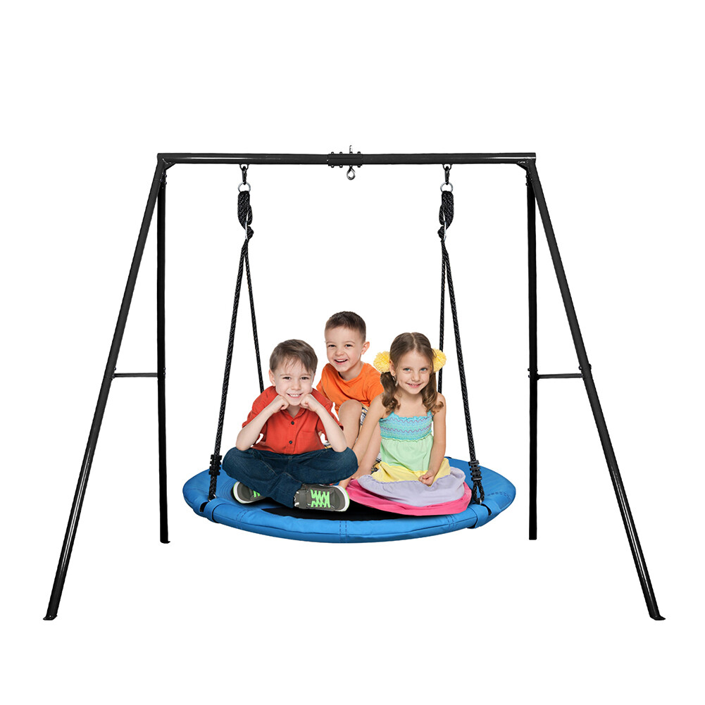 440lb Metal Swing Set Kids Playset Heavy Duty A-Frame with 40