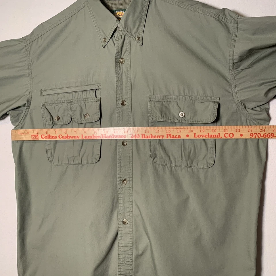 Cabelas fishing/camping shirt Outdoor Gear Mens L Vented Olive green - Image 3 of 4