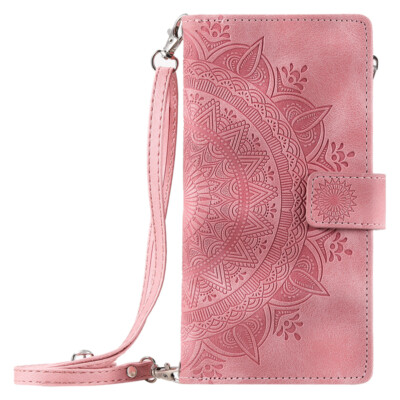 For Google Pixel 7A/8A/9A/7/8/9 Pro XL Crossbody Wallet Case Zip Card Flip Cover