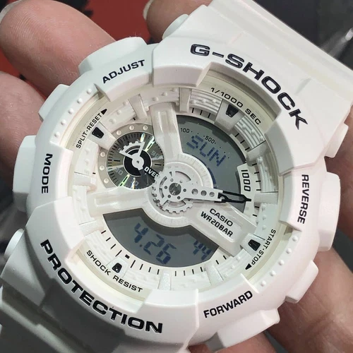 Casio G-Shock GA-110MW-7A Weiß Standard Analog Digital Resin Armband Uhr - Bild 5 von 6