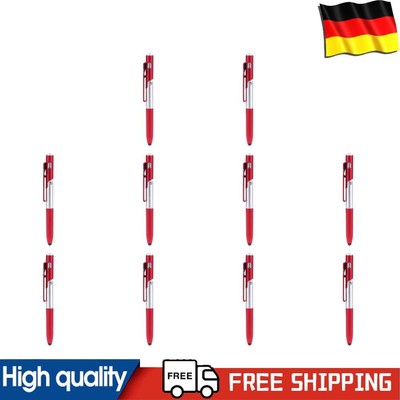 Multifunction Ballpoint Pen Folding LED Light Mobile Phone Stand Pen (Red