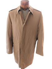 VTG LONDON FOG Men's Beige Trench Coat Size 42 Regular Made In USA