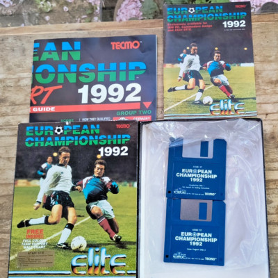 EUROPAMEISTERSCHAFT 1992 ELITE TECMO BIG BOX SPIEL ATARI ST/E MIT POSTER