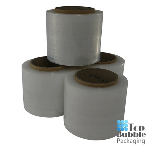 Clear Bundling Film - 100mm x 300m 20um 4 Rolls FREE SHIPPING Stretch Wrap Small