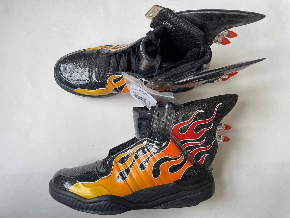 ADIDAS x Jeremy Scott Shark Flame Fin Light-Up Mens 11 ADIDAS x Jeremy Scott Shark Flame Fin Light-Up Mens 11