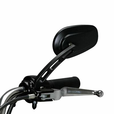 MPW Universal 8mm Rückspiegel Paar in Matt Schwarz für Motorrad