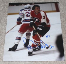PHILADELPHIA FLYERS BILL BARBER HAND SIGNED AUTHENTIC 8X10 PHOTO C w/COA CANADA