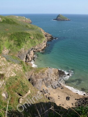 Photo 6x4 Coast northwest of Com Head New Polzeath Coves and cliffs betwe c2011