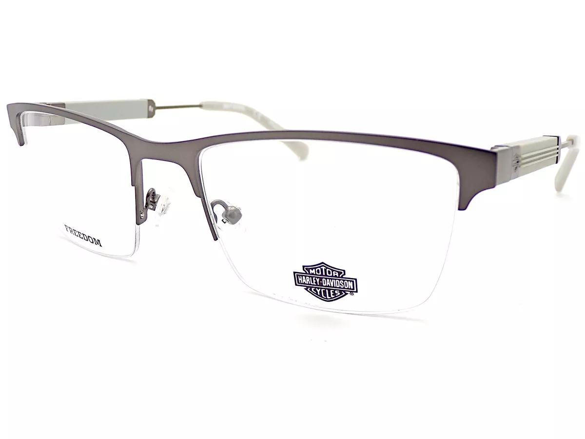 Harley Davidson Reading Glasses Brown Grey Semi Rimless Ready Readers HD9013 009