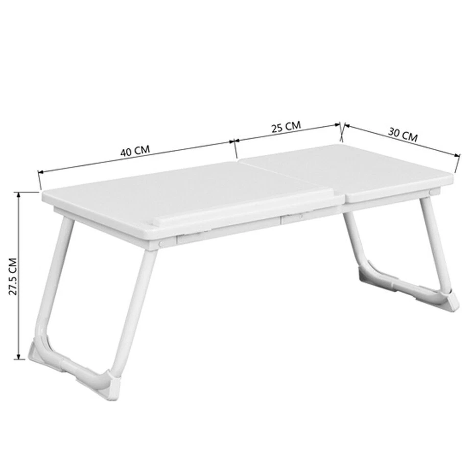 Tavolino Vassoio Da Letto Divano Per Notebook Pc Laptop Pieghevole Leggio 65x30 - Immagine 4 di 4