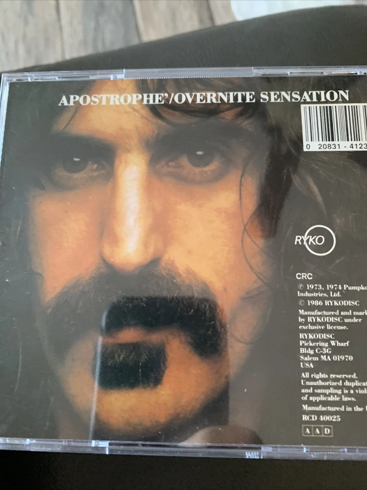 FRANK ZAPPA - Over-Nite Sensation - Hard Rock Pop Music CD Foto 2 de 2
