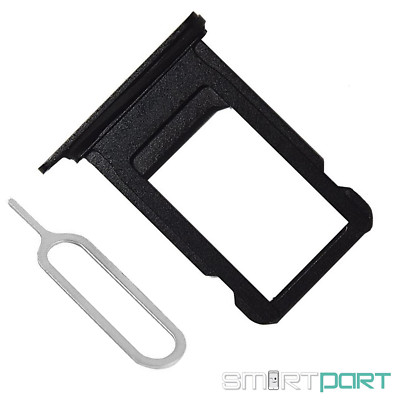 FÜR iPHONE 8|SE2020 SIM KARTEN HALTER SCHWARZ FACH SLOT HOLDE+NADEL ÖFFNER PIN