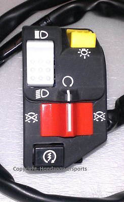 Start/Kill/Light Switch Assembly For 2005-2006 Honda TRX250 Recon Foot-Shift ATV