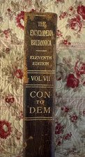 Encyclopedia Britannica 11th Edition 1910 to 1911 , Volume CON to DEM