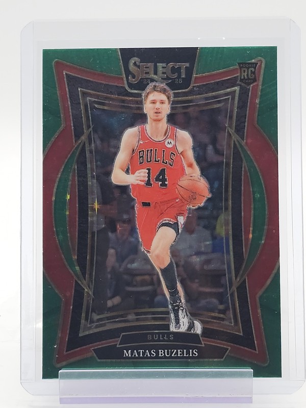 MATAS BUZELIS 2024-25 SELECT CONCOURSE ROOKIE GREEN STARS PRIZM #70 BULLS Q7262