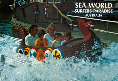 c19138 Sea World Flume Ride Surfers Paradise Queensland Australien Postkarte