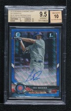 2018 Bowman Draft Chrome Pick Blue Wave Refractor Cole Roederer BGS 9.5 Auto 2a9
