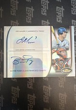 2012 Topps Finest - Dual Autographs Buster Posey, Joe Mauer #DA-MP /10 (AU)